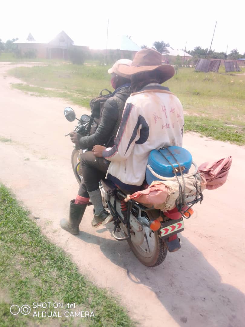 With grant funding, NGOs transport sputum samples to testing sites via motorcycle, improving TB detection rates in smaller towns. Photo Credit: Batwa Bemba